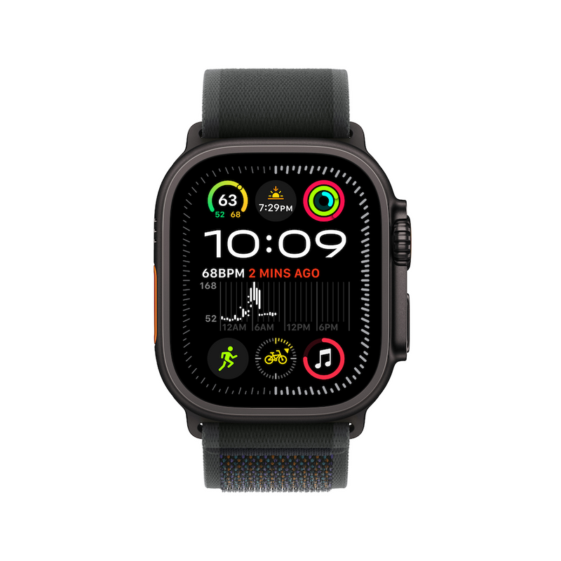 Apple Watch Ultra 2 Black Titanium Case with With Trail Loop