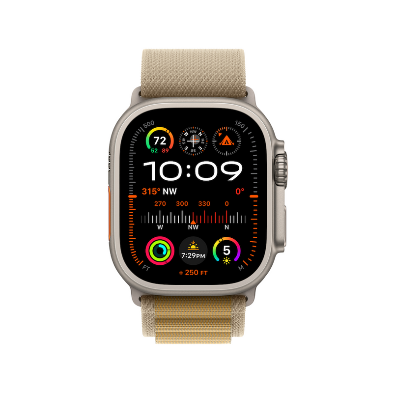 Apple Watch Ultra 2 Titanium Case with Tan Alpine Loop - Image 2