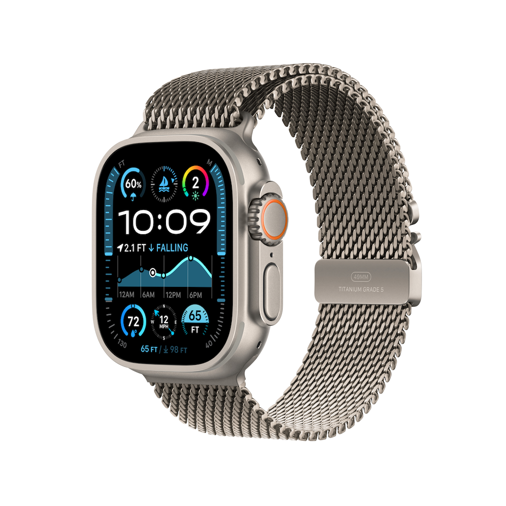 Apple Watch Ultra 2 Titanium Case with Titanium Milanese Loop