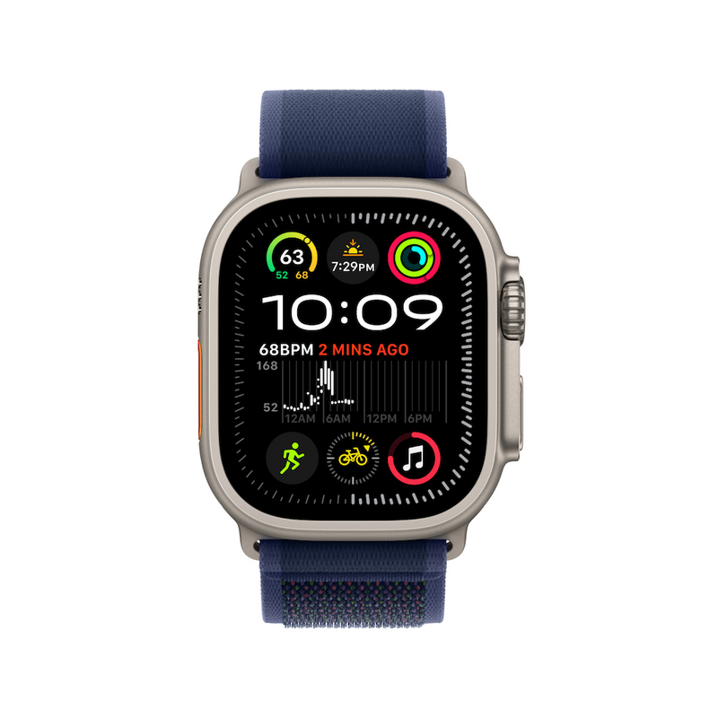 Apple Watch Ultra 2 Titanium Case with Blue Trail Loop - Image 2