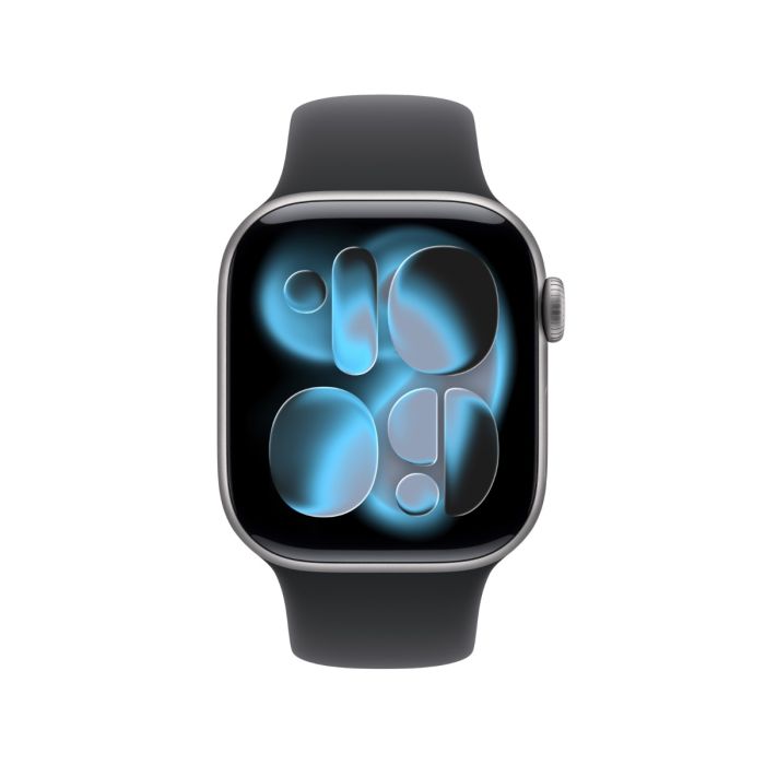 Apple Watch Series 11 42MM Space Grey Aluminium Case with Black Sport Band - Image 2