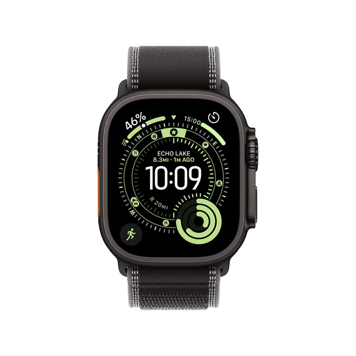 Apple Watch Ultra 3 Black Titanium Case with Trail Loop - Image 2
