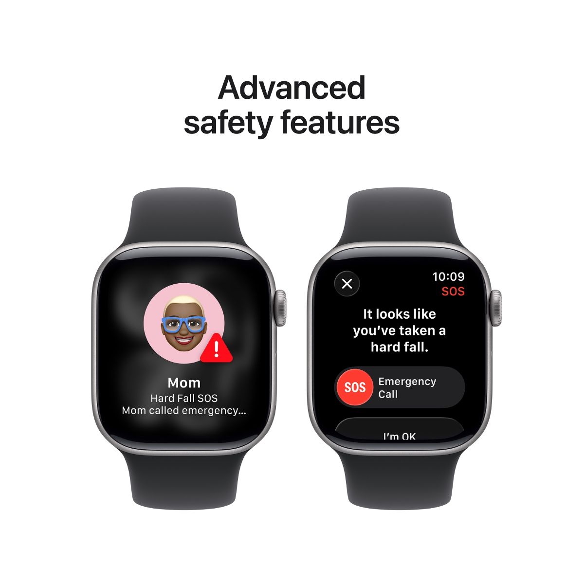 Apple Watch Series 11 42MM Space Grey Aluminium Case with Black Sport Band - Image 3